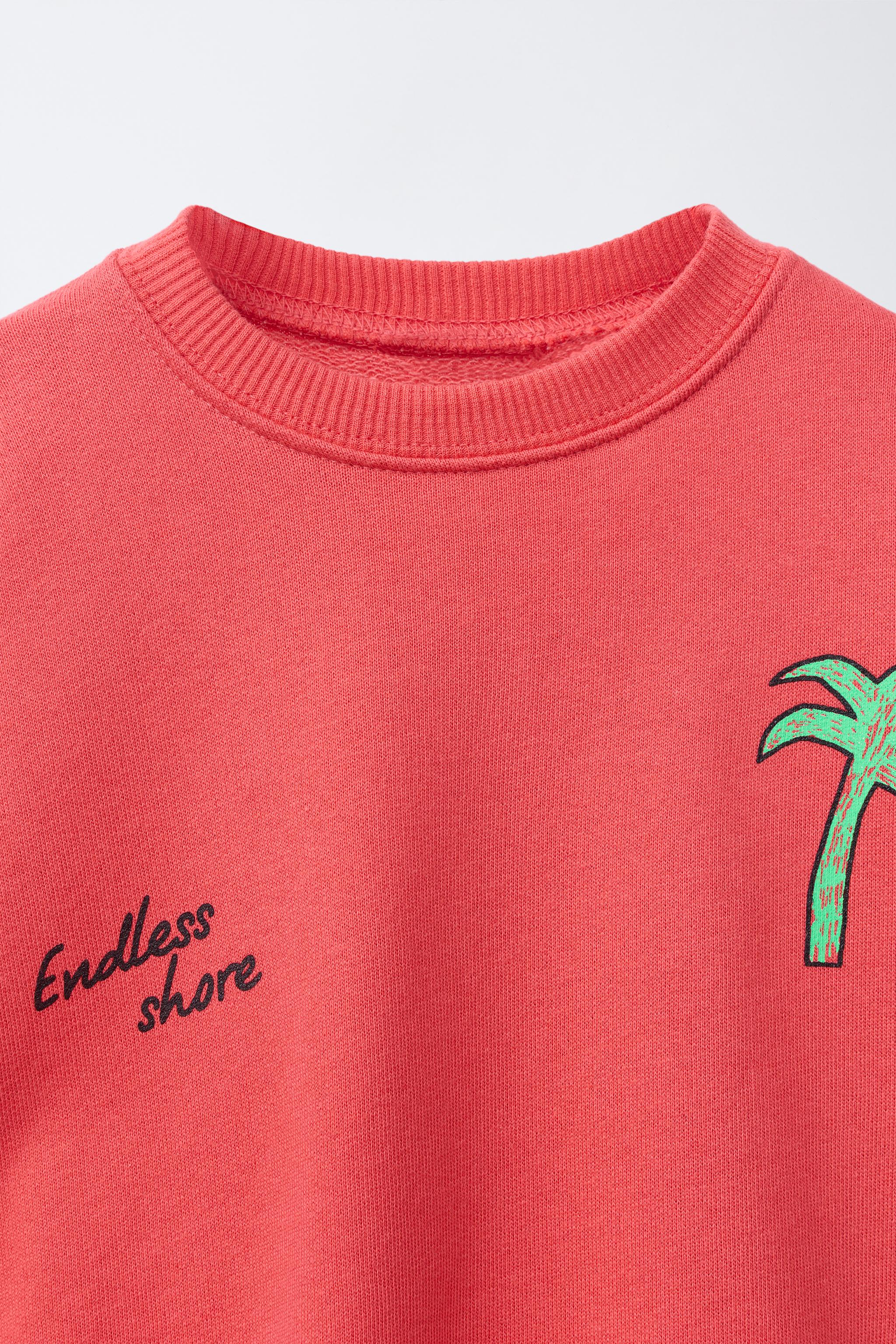 PALM TREE PRINT SWEATSHIRT
